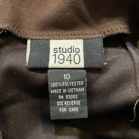 Studio 1940 long shirt, brown, size 10 - Picture 3 of 3